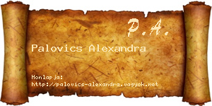 Palovics Alexandra névjegykártya